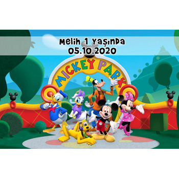 Mickey Mouse Doğum Günü Plastik Magneti