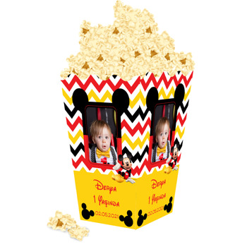 Mickey Mouse Sarı Temalı Popcorn Kutusu