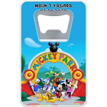 Mickey Mouse Temalı Dikdörtgen Magnet Açacak