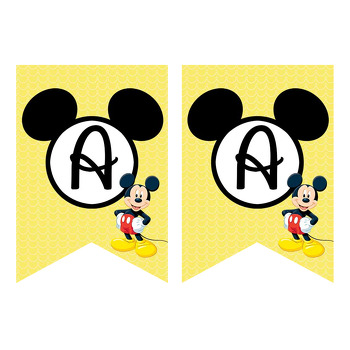 Mickey Mouse Temalı Flama Banner