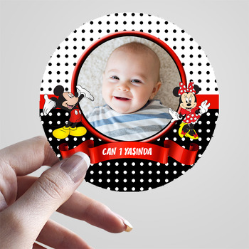 Mickey Mouse Temalı Resimli Sticker