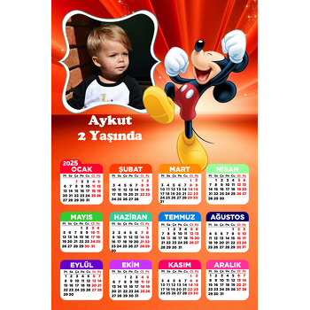 Mickey Mouse Temalı Takvim Magnet