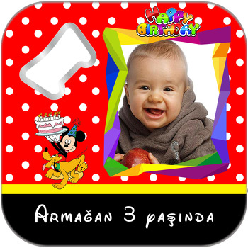 Mickey Mouse ve Arkadaşları Temalı Kare Magnet Açacak