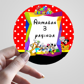 Mickey Mouse ve Arkadaşları Temalı Sticker