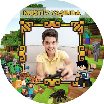 Minecraft Dünyası Temalı Sticker