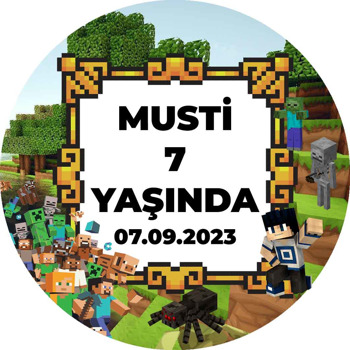 Minecraft Dünyası Temalı Sticker