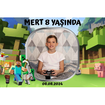 Minecraft Savaşçıları Temalı Doğum Günü Afiş