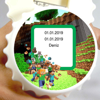 Minecraft Temalı Kapak Şekilli Magnet Açacak