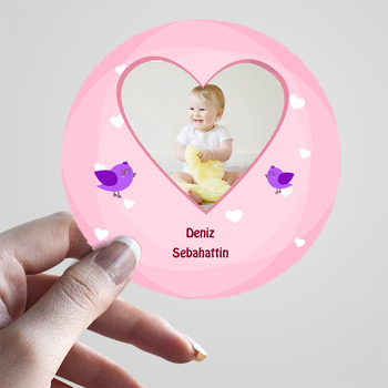 Minik Kuş Temalı Hoşgeldin Bebek Sticker