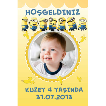 Minion 2 Temalı Doğum Günü Afiş