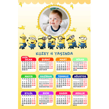 Minion 2 Temalı Takvim Magnet