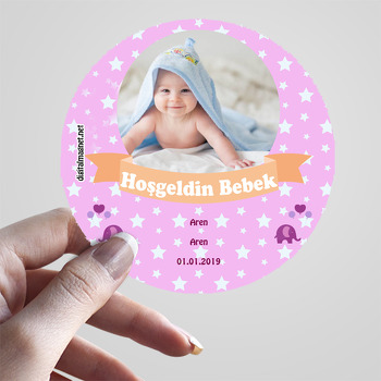 Miniş Fil 2 Temalı Hoşgeldin Bebek Sticker