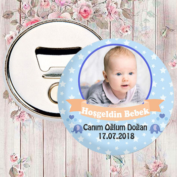 Miniş Fil Temalı Hoşgeldin Bebek Magnet Açacak