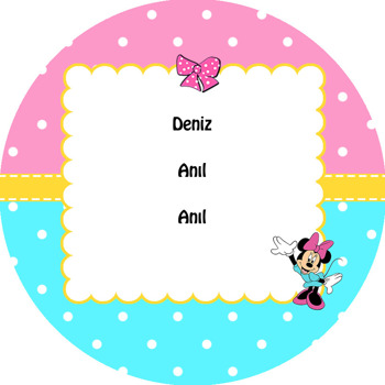 Minnie Mouse 2 Temalı Sticker