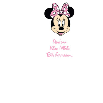 Minnie Mouse Gülücük Temalı Hediyelik Kart