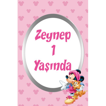 Minnie Mouse ile Kedi Temalı Magnet