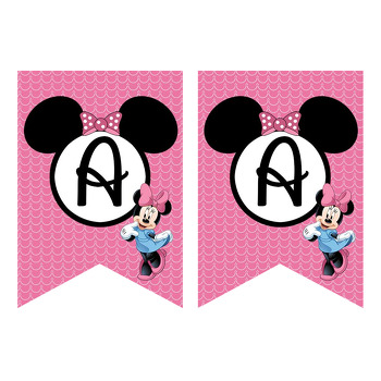 Minnie Mouse Temalı Flama Banner