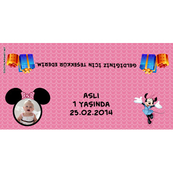 Minnie Mouse Temalı Hediye Paket Ambalajı