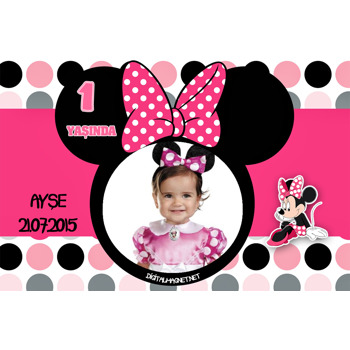 Minnie Mouse Temalı Plastik Magnet