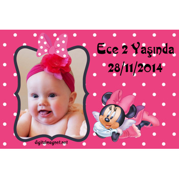 Minnie Temalı  Plastik Magnet