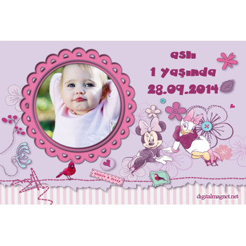 Minnie Ve Daisy Temalı Plastik Magnet