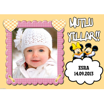 Minnie Ve Mickeyli Plastik Magnet