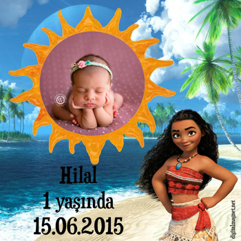 Moana Temalı   Kare Parti Afiş