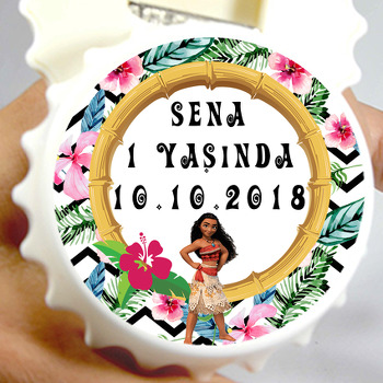 Moana ve Tropikal Temalı Kapak Şekilli Magnet Açacak