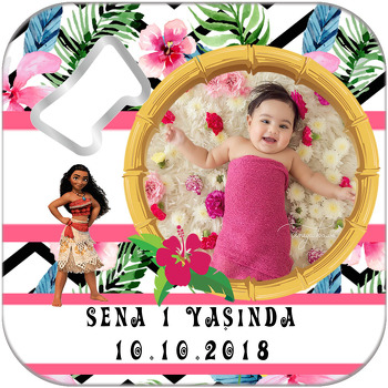 Moana ve Tropikal Temalı Kare Magnet Açacak