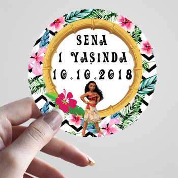 Moana ve Tropikal Temalı Sticker