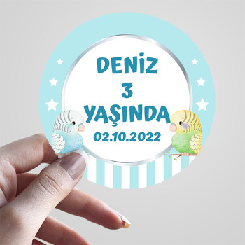 Muhabbet Kuşu Temalı Sticker