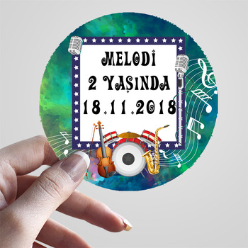 Müzik 2 Temalı Sticker