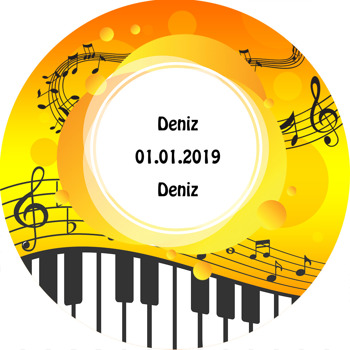 Müzik Temalı Sticker