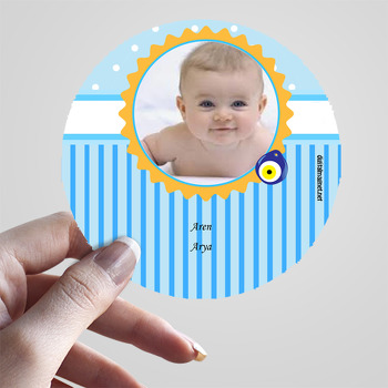 Nazar Boncuk Temalı Bebek Sticker