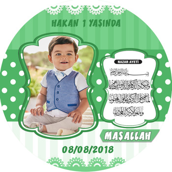 Nazar Duası 1 Temalı Resimli Sticker