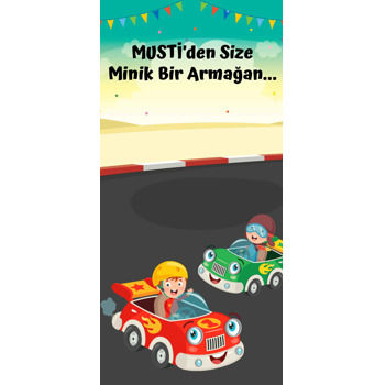 Neşeli Arabalar Temalı Hediyelik Kart