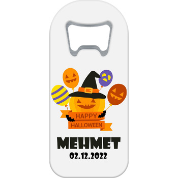  Neşeli Balkabağı ile Halloween Balonları Temalı Uzun Magnet Açacak