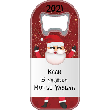 Neşeli Noel Baba Temalı Uzun Magnet Açacak