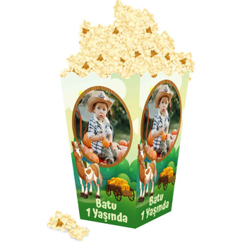 Neşeli Tay Temalı Popcorn Kutusu