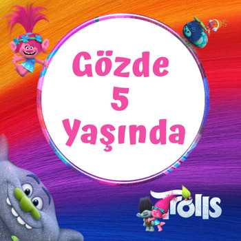 Neşeli Troller Temalı Kare Parti Afiş