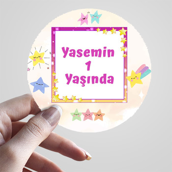 Neşeli Yıldız Temalı Sticker