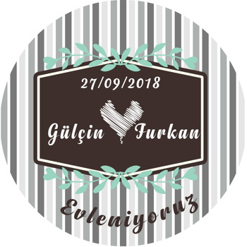 Nişan ve Evlilik Temalı Sticker