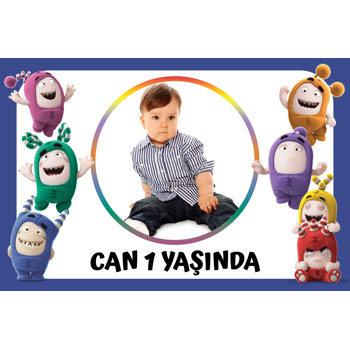 Oddbods Temalı Doğum Günü Afiş