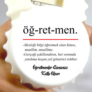 Öğretmenler Günü ile Kelime Anlamı Temalı Kapak Şekilli Magnet Açacak