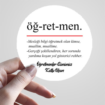 Öğretmenler Günü ile Kelime Anlamı Temalı Sticker