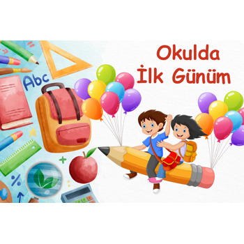 Okula Gidiyoruz Temalı Afiş