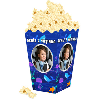 Okyanus Temalı Popcorn Kutusu