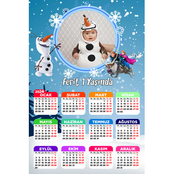 Olaf Frozen Temalı Takvim Magnet