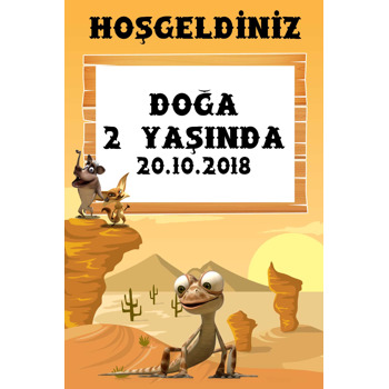 Oscar Çöllerde Temalı Doğum Günü Magnet