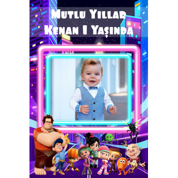 Oyunbozan Ralph Temalı Doğum Günü Afiş